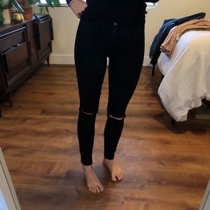 Topshop Black Ripped jeans